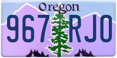 OR license plate 967RJO