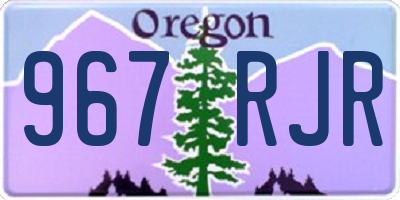 OR license plate 967RJR