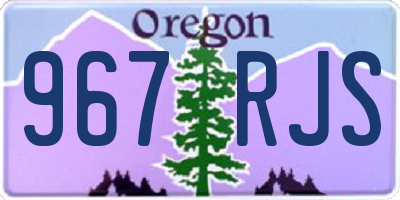 OR license plate 967RJS
