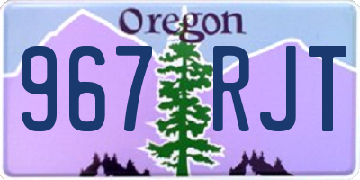 OR license plate 967RJT