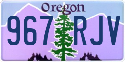 OR license plate 967RJV