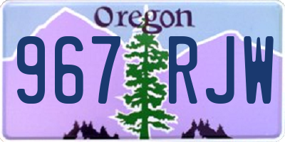 OR license plate 967RJW