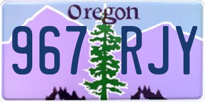 OR license plate 967RJY