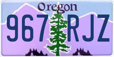 OR license plate 967RJZ