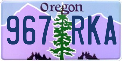 OR license plate 967RKA