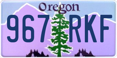 OR license plate 967RKF