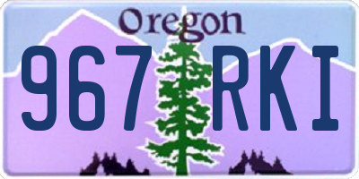 OR license plate 967RKI