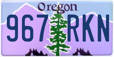 OR license plate 967RKN