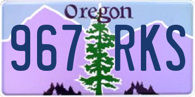 OR license plate 967RKS