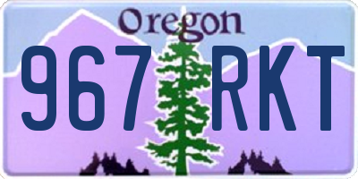 OR license plate 967RKT
