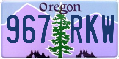 OR license plate 967RKW
