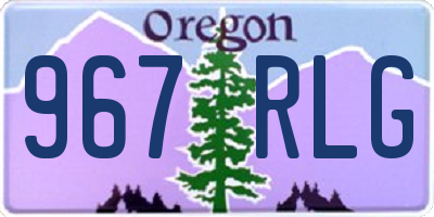 OR license plate 967RLG