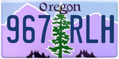 OR license plate 967RLH