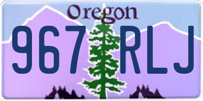 OR license plate 967RLJ