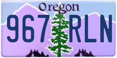 OR license plate 967RLN