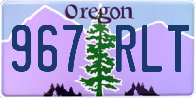 OR license plate 967RLT
