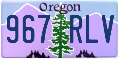 OR license plate 967RLV