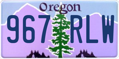 OR license plate 967RLW