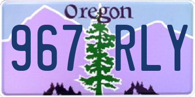 OR license plate 967RLY