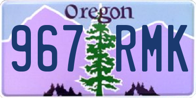 OR license plate 967RMK