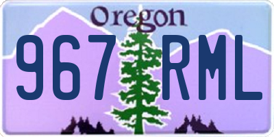 OR license plate 967RML