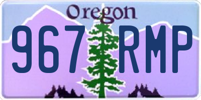 OR license plate 967RMP
