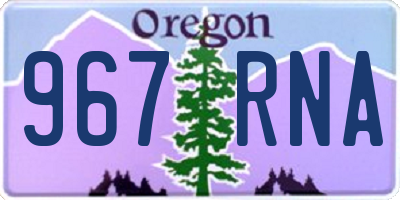 OR license plate 967RNA