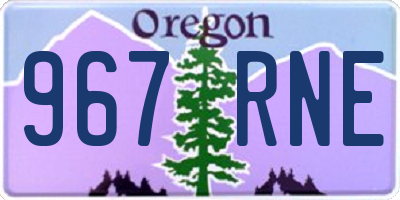 OR license plate 967RNE