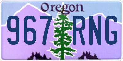 OR license plate 967RNG