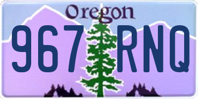 OR license plate 967RNQ