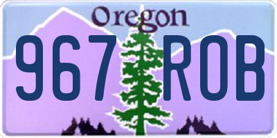 OR license plate 967ROB