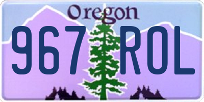 OR license plate 967ROL