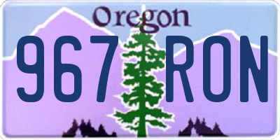 OR license plate 967RON