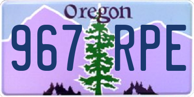 OR license plate 967RPE