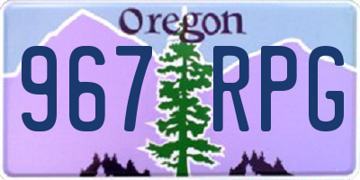 OR license plate 967RPG