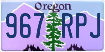 OR license plate 967RPJ