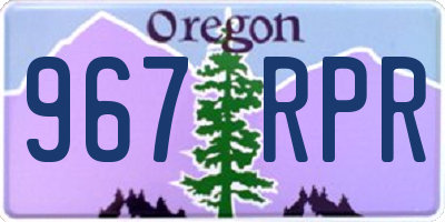 OR license plate 967RPR