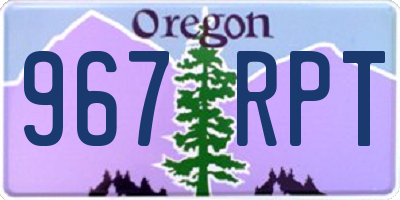 OR license plate 967RPT
