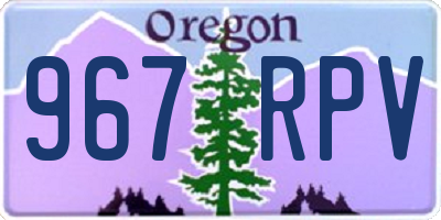 OR license plate 967RPV