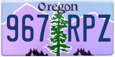 OR license plate 967RPZ