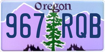 OR license plate 967RQB