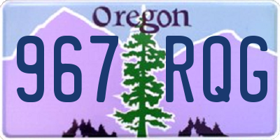 OR license plate 967RQG