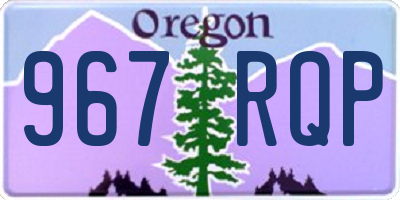 OR license plate 967RQP