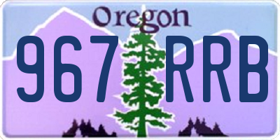 OR license plate 967RRB