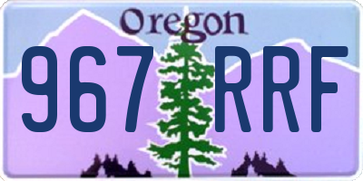 OR license plate 967RRF