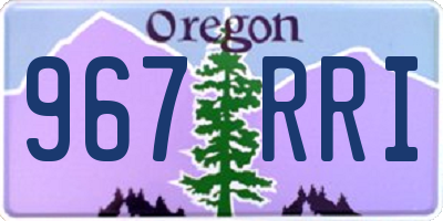OR license plate 967RRI