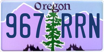 OR license plate 967RRN