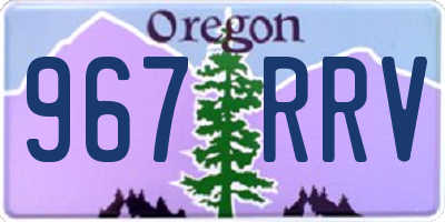 OR license plate 967RRV