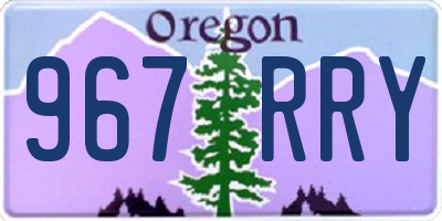 OR license plate 967RRY