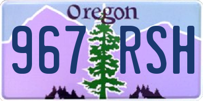 OR license plate 967RSH